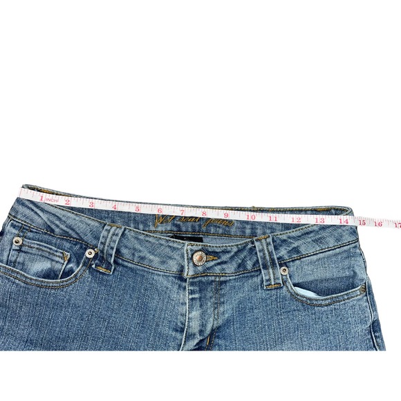 Wet Seal Vintage Y2K Low Waisted Flare Jeans Juniors Size 7 - Picture 7 of 10